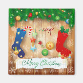 Frohe Weihnachten Magnet (Vorne)