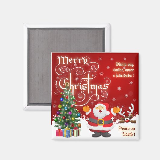 Frohe Weihnachten Magnet (Vorderseite/Rückseite)