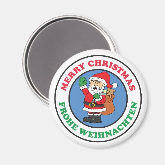Frohe Weihnachten Magnet (Vorderseite/Rückseite)