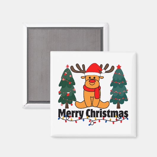 Frohe Weihnachten Magnet (Vorderseite/Rückseite)