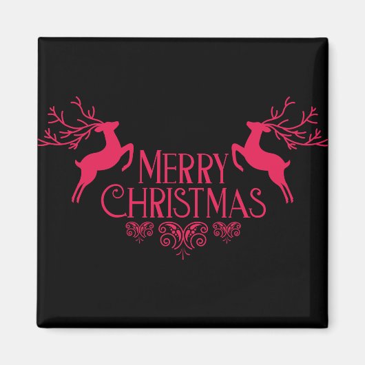 Frohe Weihnachten Magnet (Vorne)