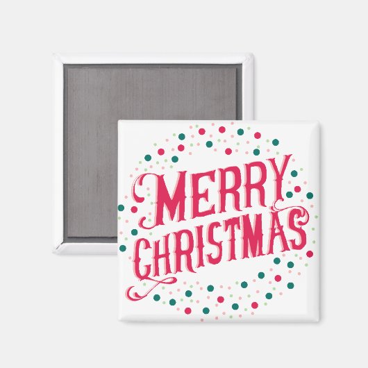 Frohe Weihnachten Magnet (Vorderseite/Rückseite)