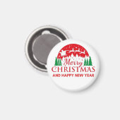 Frohe Weihnachten Magnet (Vorderseite/Rückseite)