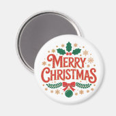 Frohe Weihnachten Magnet (Vorderseite/Rückseite)