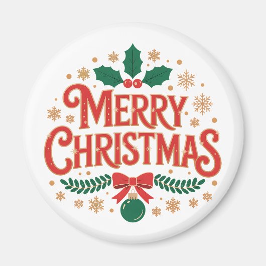 Frohe Weihnachten Magnet (Vorne)