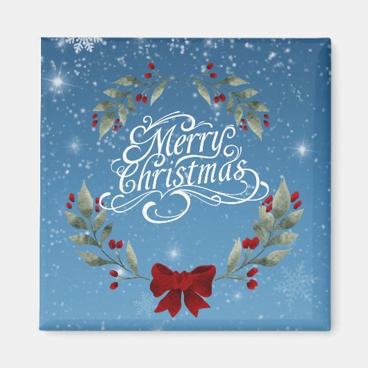 Frohe Weihnachten Magnet (Vorne)