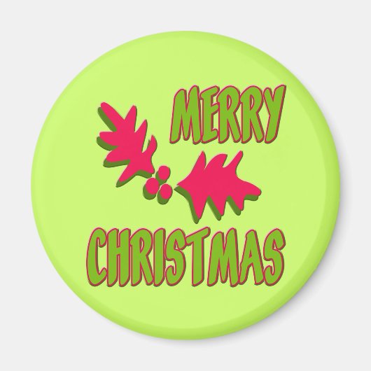 Frohe Weihnachten Magnet (Vorne)