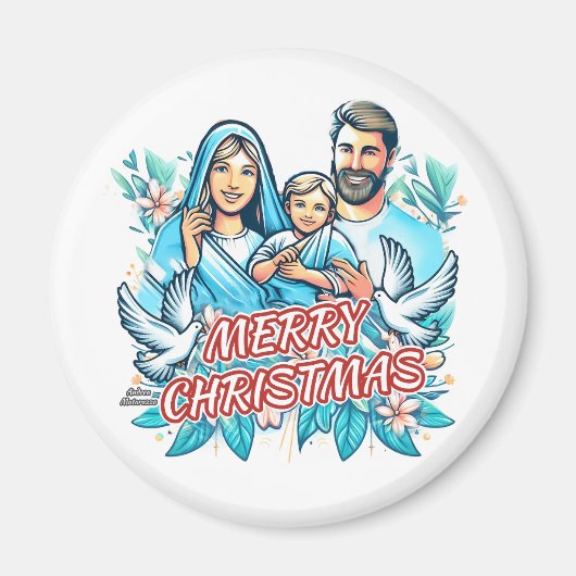Frohe Weihnachten Magnet (Vorne)
