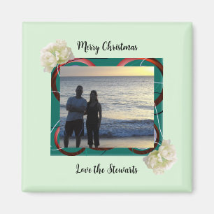 Frohe Weihnachten Magnet mit Foto