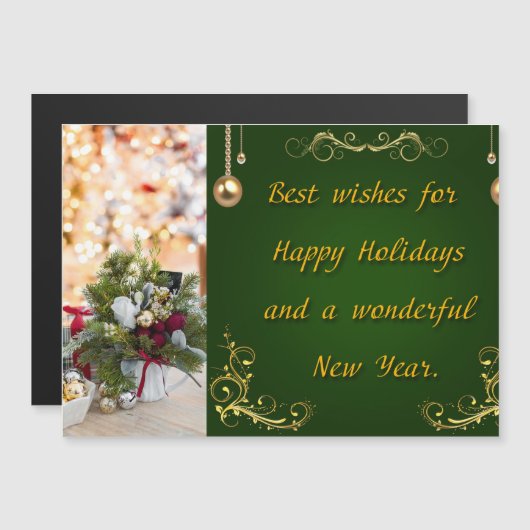 Frohe Weihnachten Magnetkarte (Vorne/Hinten)