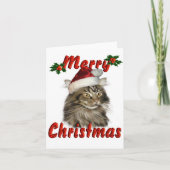Frohe Weihnachten Maine Coon Cat (Vorderseite)