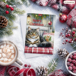 Frohe Weihnachten Maine Coon Cat Holiday