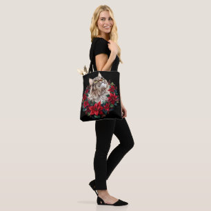 Frohe Weihnachten Maine Coon Katze Tasche