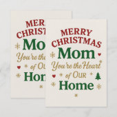 Frohe Weihnachten Mama Karte (Vorne/Hinten)