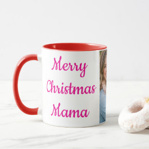 Frohe Weihnachten Mama Personalisierter Foto-Beche Tasse