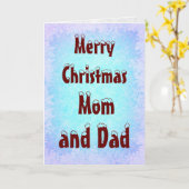 Frohe Weihnachten Mama und Vater Karte (Gelbe Blume)