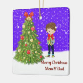 Frohe Weihnachten Mama & Vater von Son Keramikornament (Links)