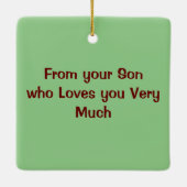 Frohe Weihnachten Mama & Vater von Son Keramikornament (Rückseite)