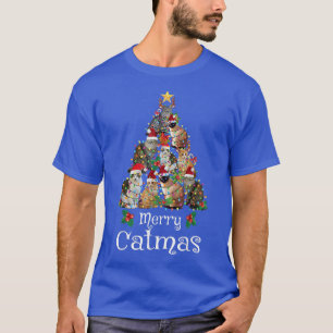 Frohe Weihnachten Männer Frauen Kinder Funny Cat W T-Shirt
