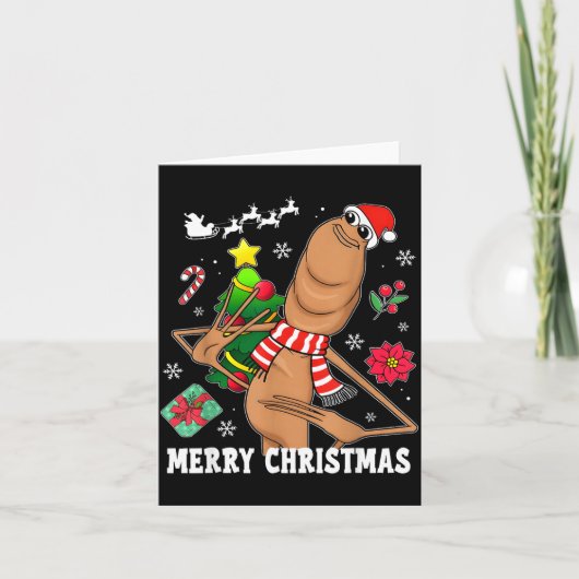 Frohe Weihnachten Marcus The Worm Lustiger Unhinge Karte (Vorderseite)