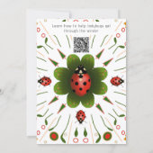 Frohe Weihnachten Marienkäfer Rot Schwarz auf Weiß Dankeskarte (Rückseite)