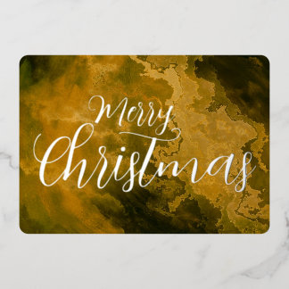 Frohe Weihnachten Marmorierte Grunge-Textur Folien Feiertagskarte