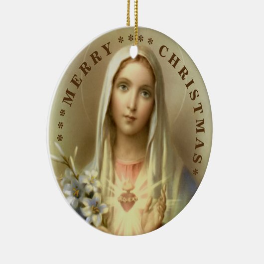 Frohe Weihnachten | Mary Jungfrau | KERAMIK Keramik Ornament (Rechts)