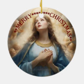 Frohe Weihnachten | Mary Jungfrau | KERAMIK Keramik Ornament (Hinten)