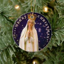 Frohe Weihnachten | Mary Jungfrau | KERAMIK Ornament