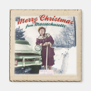 Frohe Weihnachten/Massachusetts Magnet
