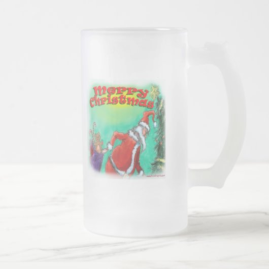 Frohe Weihnachten Mattglas Bierglas (Rechts)