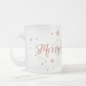 Frohe Weihnachten Mattiert Rosa Rose Gold Mattglastasse (Links)