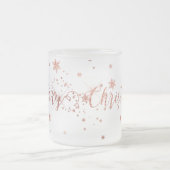 Frohe Weihnachten Mattiert Rosa Rose Gold Mattglastasse (Mittel)