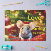 Frohe Weihnachten Maus Seidenpapier (Basteln)