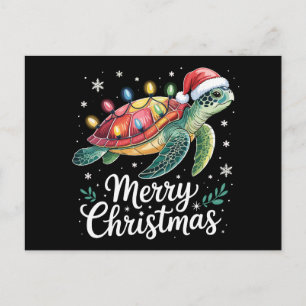 Frohe Weihnachten Meeresschildkröte Weihnachtsmann