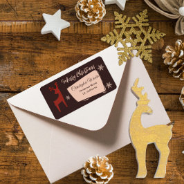 Frohe Weihnachten mein Hirsch Adressaufkleber