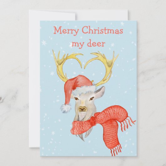 Frohe Weihnachten mein Hirsch Niedlicher Urlaub (Vorderseite)