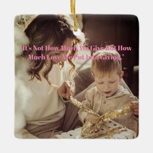 Frohe Weihnachten mein Sohn Keramikornament (Vorderseite)