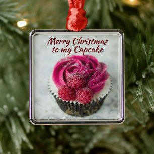 **FROHE WEIHNACHTEN MEINEM CUPCAKE** ORNAMENT AUS METALL