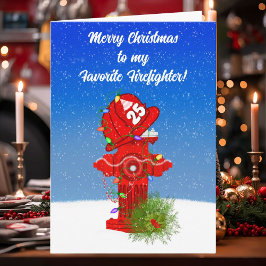 Frohe Weihnachten meinem Lieblingsfeuerwehrmann Karte
