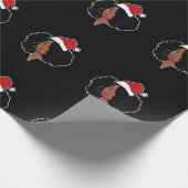 Frohe Weihnachten Melanin Black African American S Geschenkpapier (Ecke)