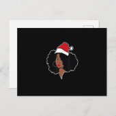 Frohe Weihnachten Melanin Black African American S Postkarte (Vorne/Hinten)