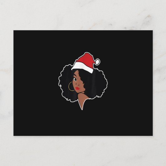 Frohe Weihnachten Melanin Black African American S Postkarte (Vorderseite)