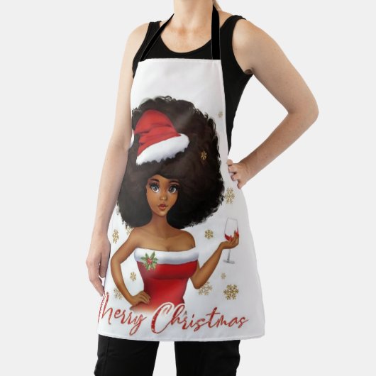 Frohe Weihnachten Melanin Frauen Black Girl Magic Schürze (InSitu)