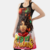 Frohe Weihnachten Melanin Frauen Black Girl Magic Schürze (InSitu)