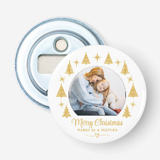 Frohe Weihnachten Merry As A Mother Weißgold Foto Flaschenöffner