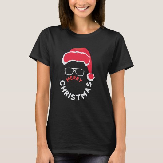 Frohe Weihnachten, Merry & Bright T-Shi T-Shirt (Vorderseite)
