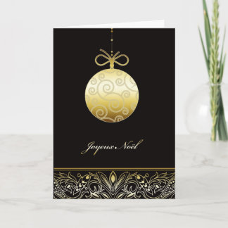 Frohe Weihnachten, Merry Christmas in French Feiertagskarte