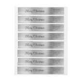 Frohe Weihnachten Metallic Silver Black (Bogen)