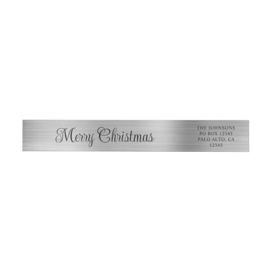 Frohe Weihnachten Metallic Silver Black (Person)